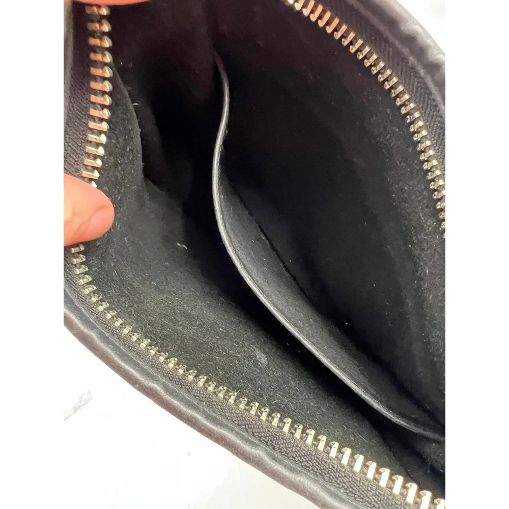 VTG 1991 Coach 9950 Black Leather Slim Hippie Flap Saddle Bag Crossbody Purse
